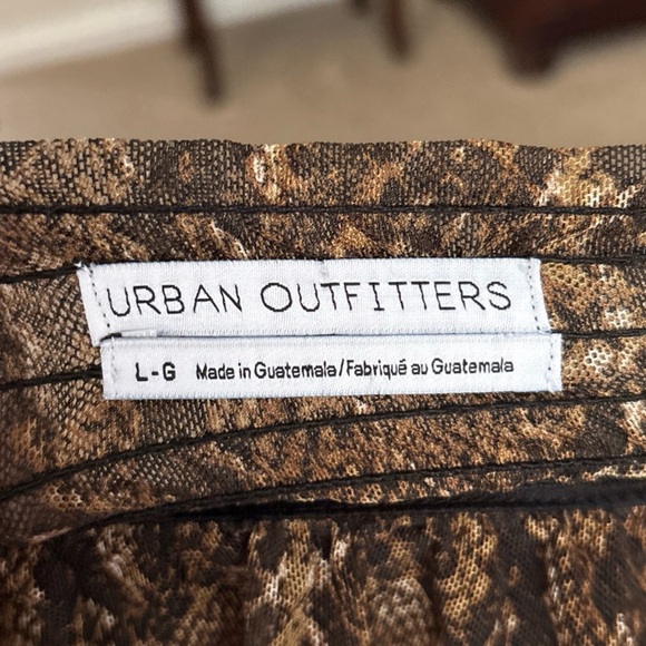 Urban Outfitters UO Anya Mesh Mini Dress in Snake Skin Print Size Large - Picture 5 of 5